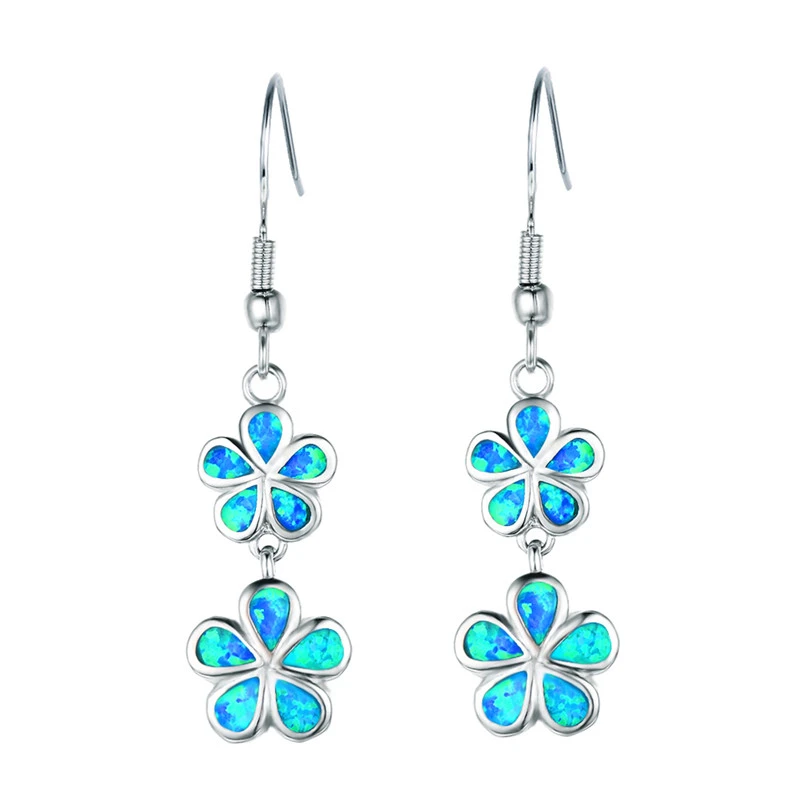 

2022 Fashion Pendant Flower Long Dangle Earrings For Women Accessories Party Jewelry Cute Drop Earrings Birthday Girl Gift