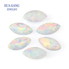 Опал OP17, незакрепленные камни в форме маркиза, кабошон с плоским основанием, полудрагоценные камни для изготовления ювелирных изделий