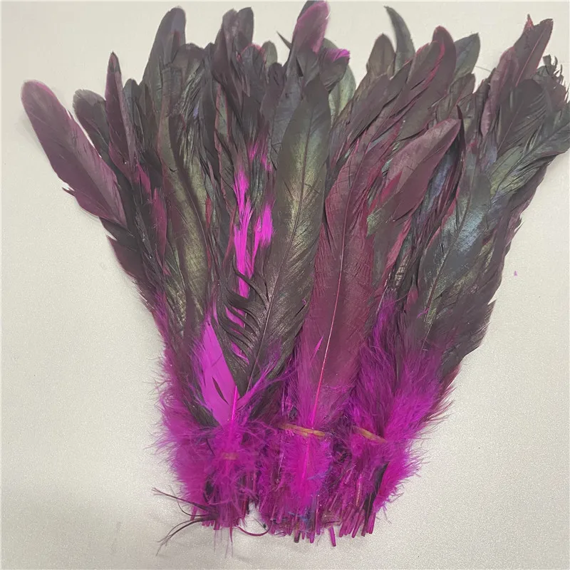

Sale 100pcs/lot High Quality Chicken Feathers for Crafts 10-12inch/25-30cm Home Party Dancers Diy Plumes