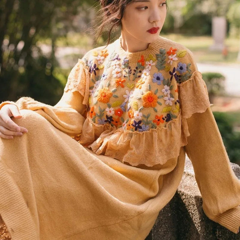 Винтажное женское трикотажное длинное платье длиной до лодыжки повседневное