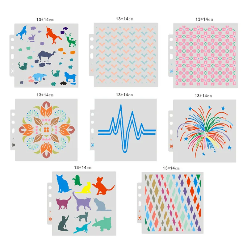 Ручная краска шаблон полая спрей издание рисунок животных фейерверк