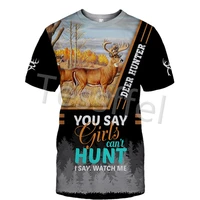 tessffel 3d printed camouflage hunting deer hunter new summer harajuku short sleeve mens t shirt unisex streetwear top style 4