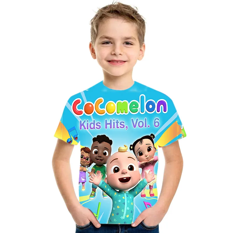 

New Cocomelon 3D T-Shirt Toddler Boys Girls Kids t shirts Harajuku Summer Children Anime Tshirts Cartoon Casual Tops Beach Party