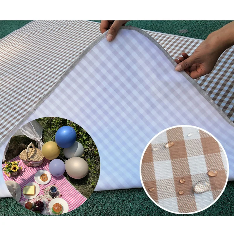 

Outdoor Portable New Lattice Picnic Mat Windy Picnic Cloth Beach Mat Outdoor Waterproof and Moisture-proof Mat Floor Mattress