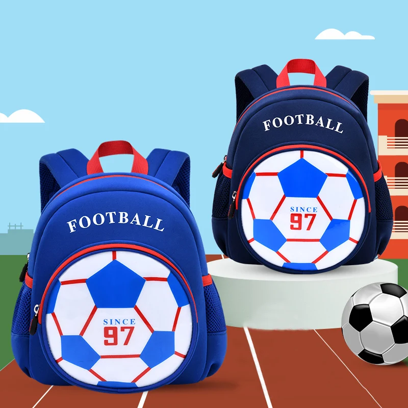 GREATOP 3D Футбольный рюкзак, милый мультяшный рюкзак для мальчиков, школьная сумка для детского сада, водонепроницаемый рюкзак для малышей