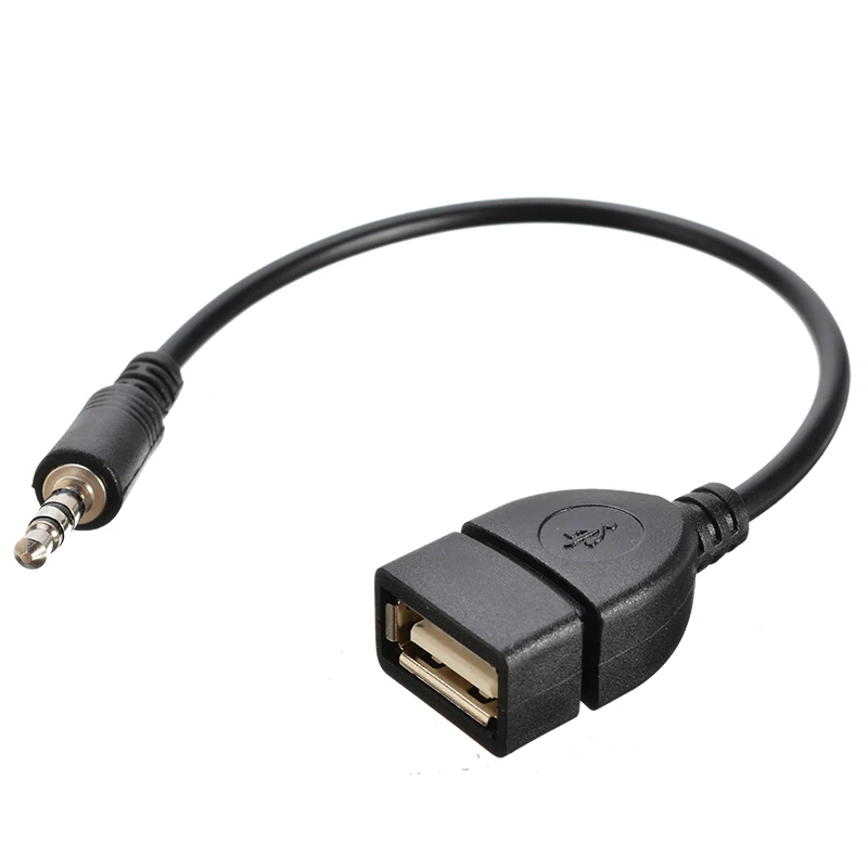 1 шт. 3 5 мм Штекерный аудио AUX разъем к USB 2 0 кабелям гнездовой конвертер адаптер