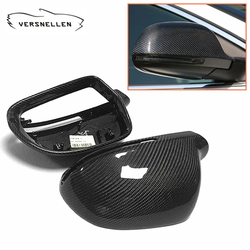 

Real Carbon Fiber Mirror Covers for Audi B8 2009 A3 A4 A5 S8 2012-2014 RS3 RS6 Side Door Mirror Caps Trim Original Replacement