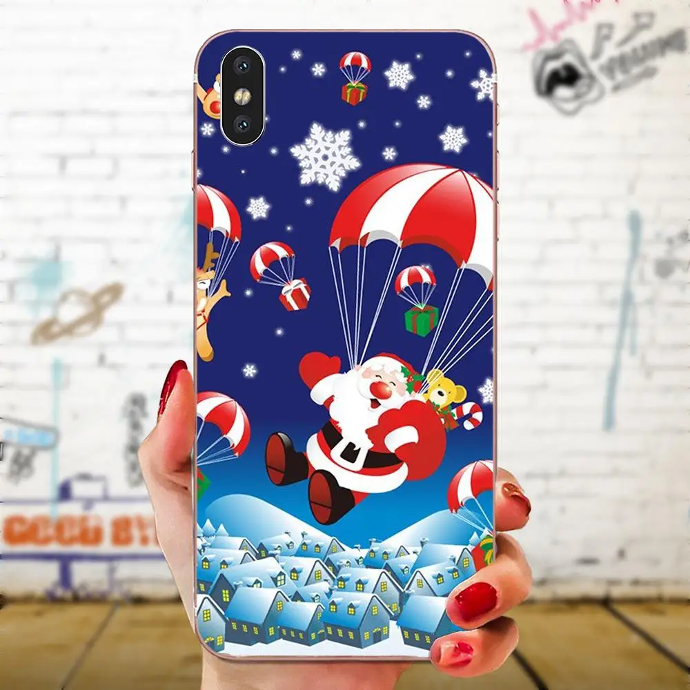 Мягкий чехол для телефона Galaxy Grand A3 A5 A7 A8 A9 A9S On5 On7 Plus Pro Star Рождественский новогодний дизайн - Цвет: as picture