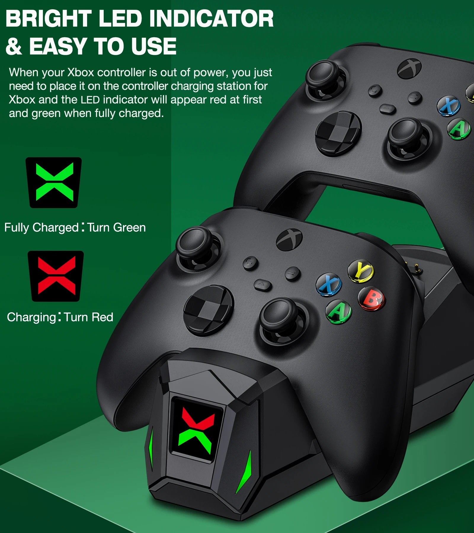 Зарядное устройство для контроллеров Xbox seсовершены X/Xbox S с 4 шт. батарей