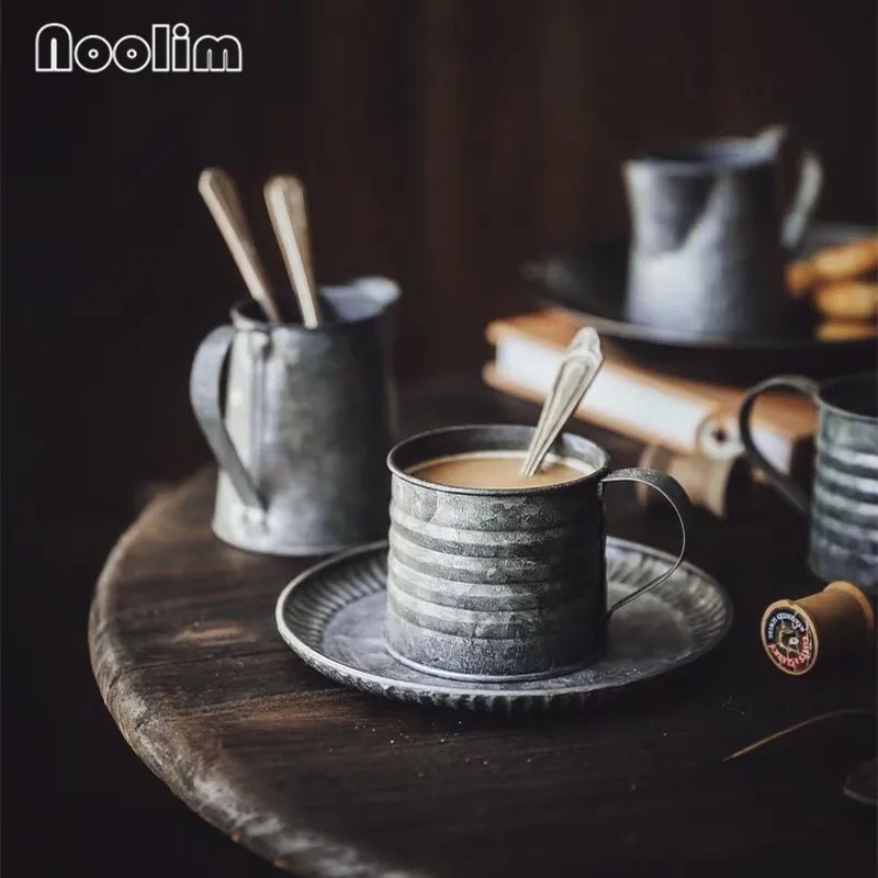 Скандинавская Ретро винтажная железная Цветочная ваза с ручкой чашка для Еды