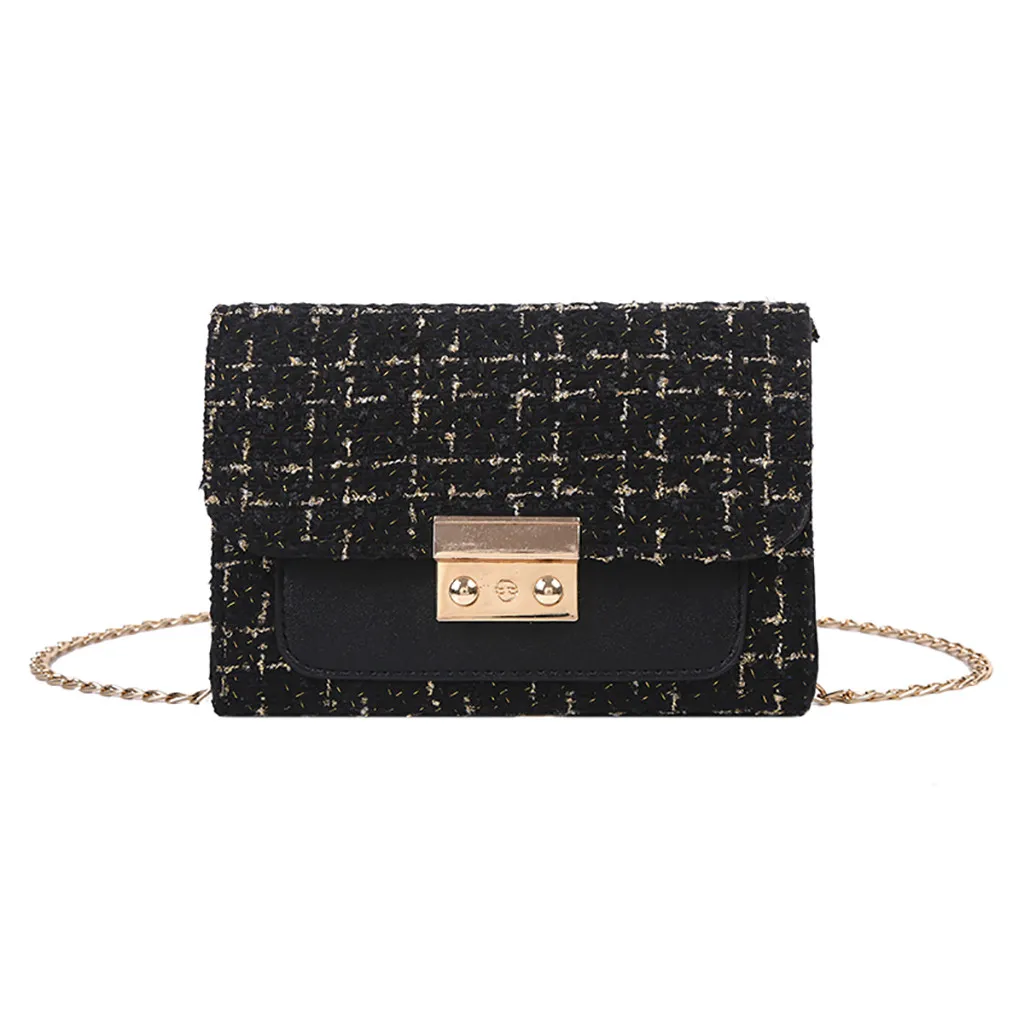 2019 женская мода портмоне трикотажная шерстяная сумка на плечо в стиле пэчворк