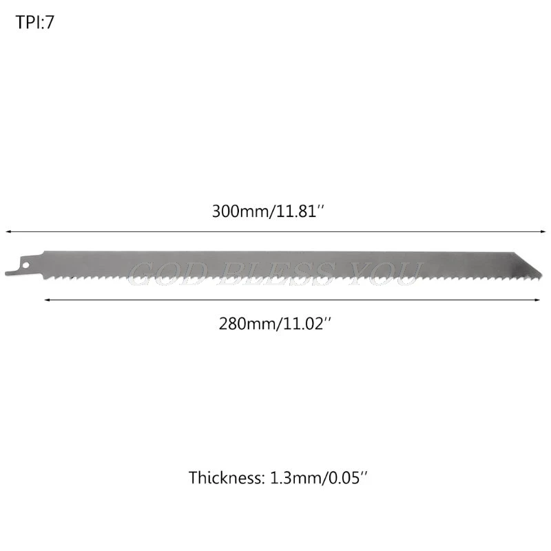 

Bi-Metal 300mm Reciprocating Power Saw Blade Effective For Cutting Wood Woodworking Tool Accessories Drop Shipping
