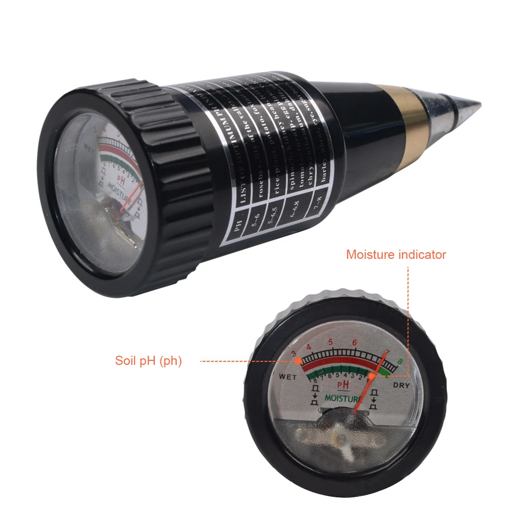 

KS-05 Soil Temperature Humidity Waterproof Moisture PH Tester Flowers Soil Sensor Meter Plants PH Monitor for Garden