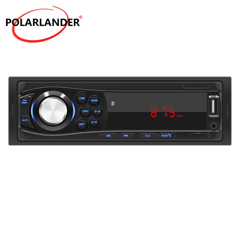 

1 Din FM Car Radio Support Subwoofer 2V 45W Red Panel Light USB Bluetooth 4.0 Mp3 Player RCA Supports TF Card U Disk AUX RCA
