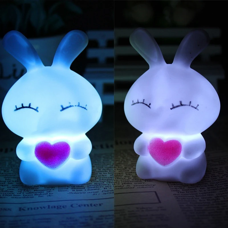 1 шт. светодиодный ночник в форме кролика ночные светильники для детей подарок