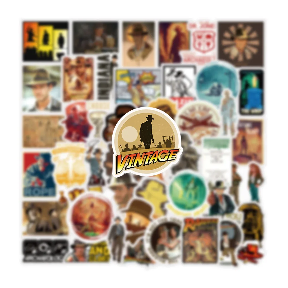 10/50 Pcs/lot Raiders Of The Lost Ark Cartoon Classic Movie Mix Waterproof Stickers For Diy Laptop Skateboard Luggage Case Kids images - 6