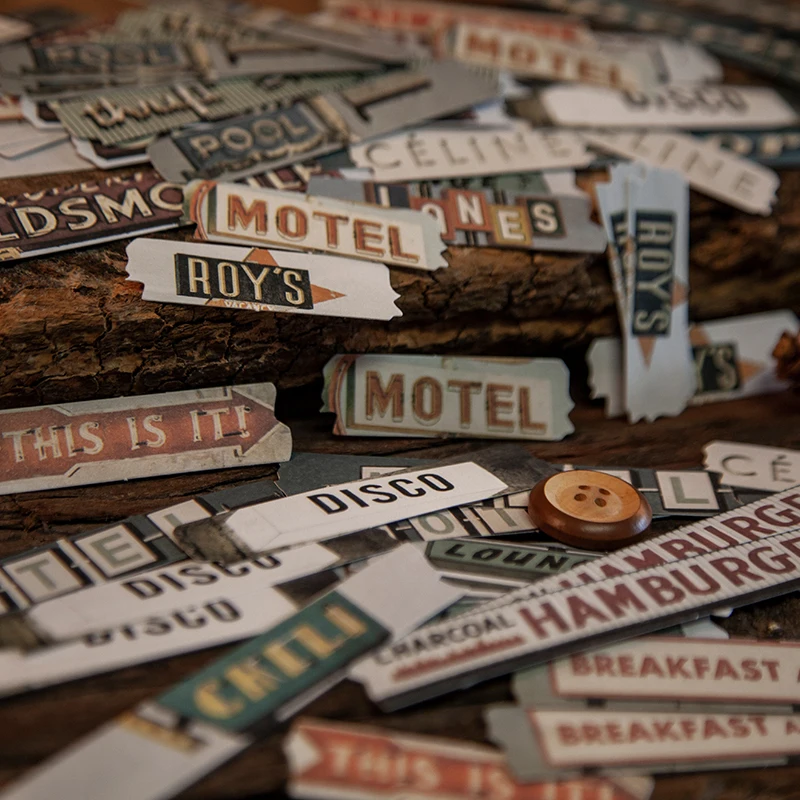 60 шт. наклейки в стиле ретро с надписями на английском языке | Дом и сад