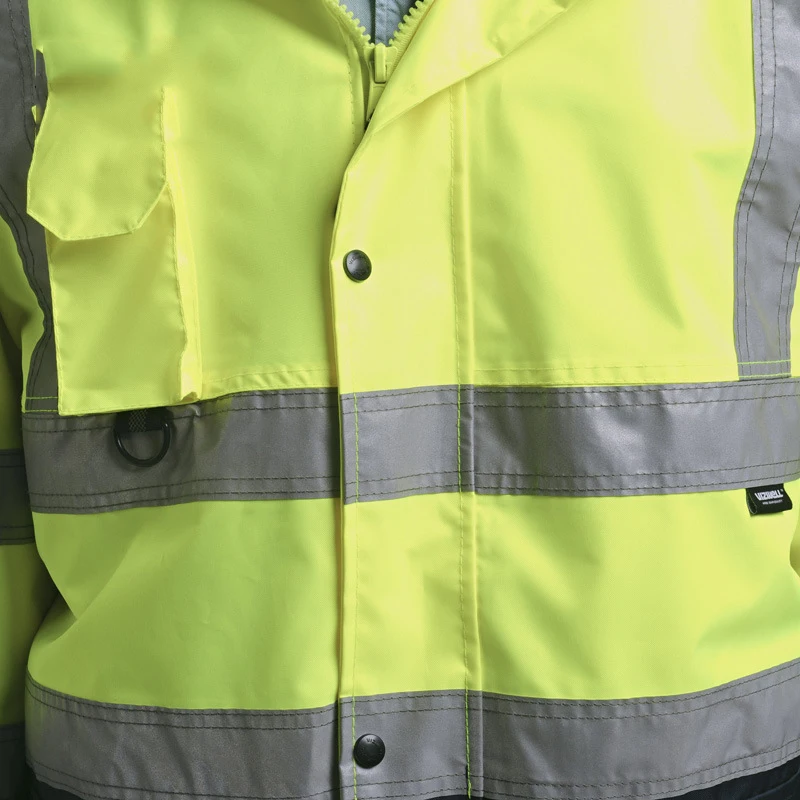 EN471 ANSI/море 107 AS/NZS Hi vis два тона водонепроницаемый 5 в 1 куртка со светоотрающей полосой orange рабочая одежда зимняя куртка