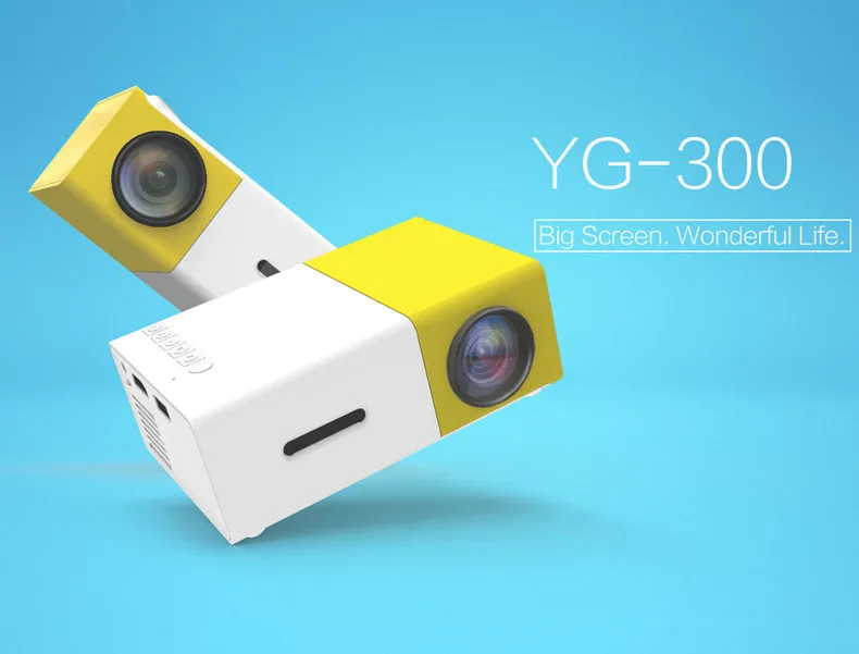 YG300 HDMI USB Мини проектор светодиодный 600 люмен 3 5 мм аудио 320x240 пикселей домашний