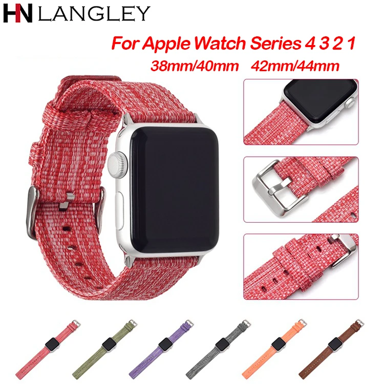 Ремешок нейлоновый для Apple Watch Band Series 4 3 2 1 38 мм 42 40 44 мм|Ремешки часов| |