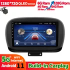 Автомобильный мультимедийный видеоплеер, экран 9 дюймов, 128 Гб ПЗУ, 2 Din, для FIAT 500X Abarth 595, 2015, 2016, 2017, 2018, 2019, Android 11, GPS