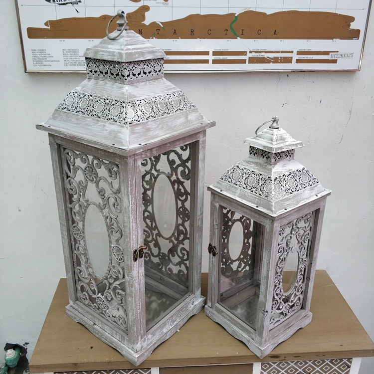 Напольный марокканский стиль подсвечник ретро твердый деревянный железный