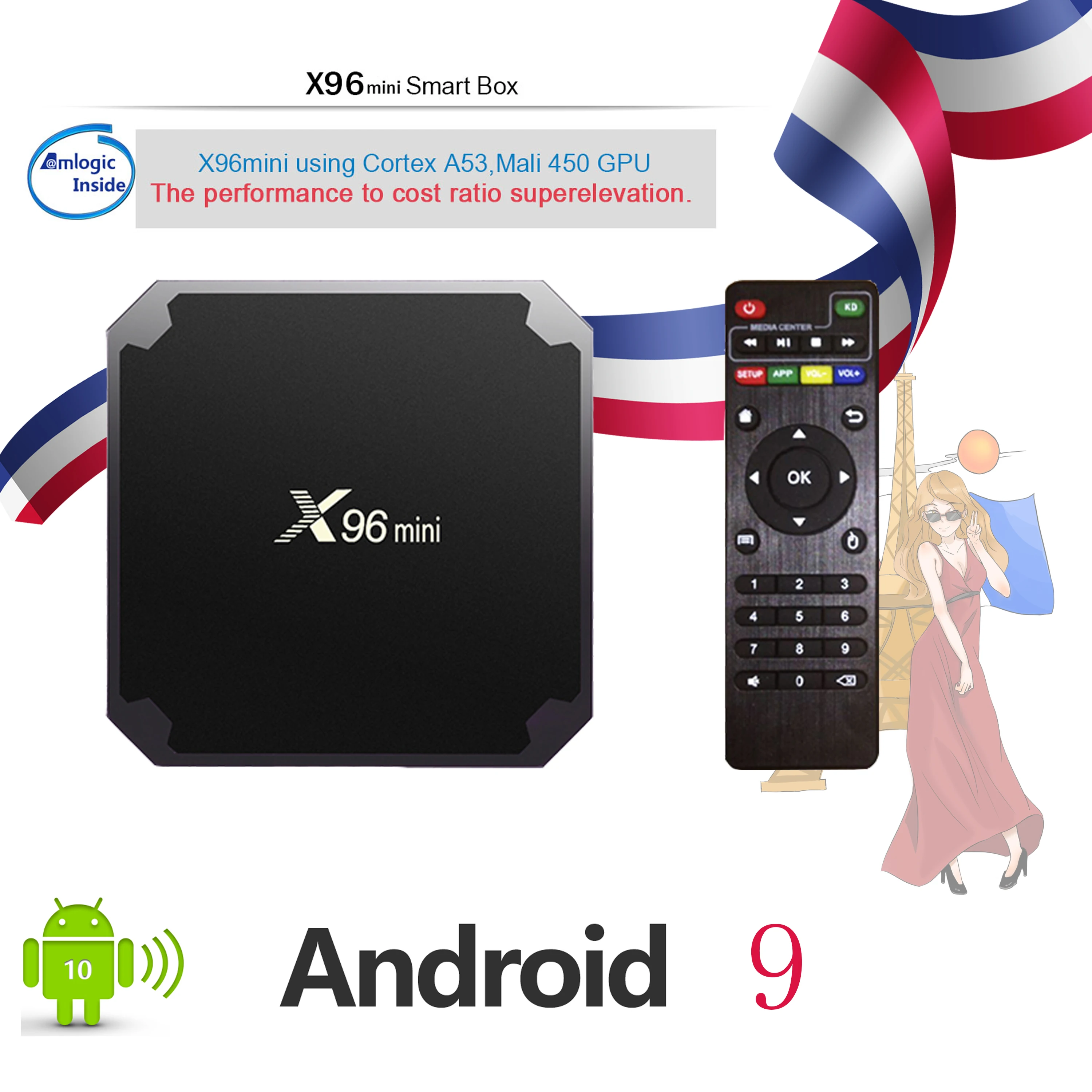 

New Best x96 mini iptv box android 9.0 tv box 1G 8G 2G 16G Amlogic S905W Good x96mini smart ip tv set top box ship from China