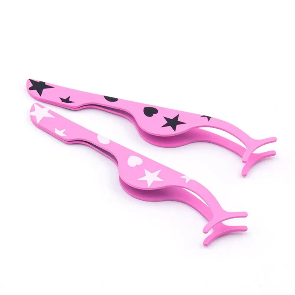 

1Pcs False Eyelash Tweezers Fake Eye Lash Applicator Eyelash Extension Curler Nipper Auxiliary Clip Clamp Makeup Forceps Tools