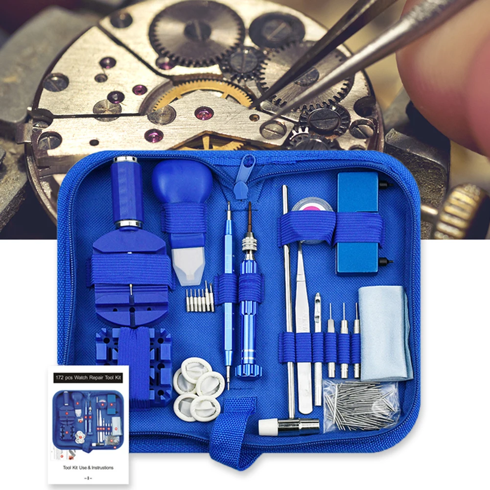 

172Pcs Watchmaker Watch Repair Tools Set Watch Link Pin Remover Opener Spring Screwdriver Watchmaker Repair Tool Parts