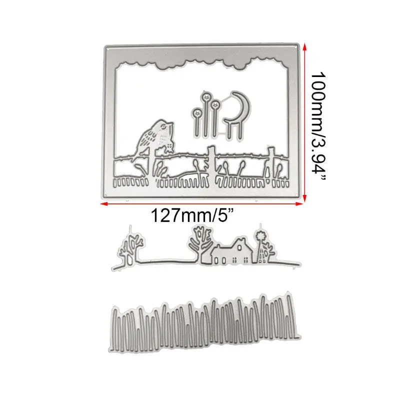 Хэллоуин дом с привидениями металлические режущие штампы Трафаретный
