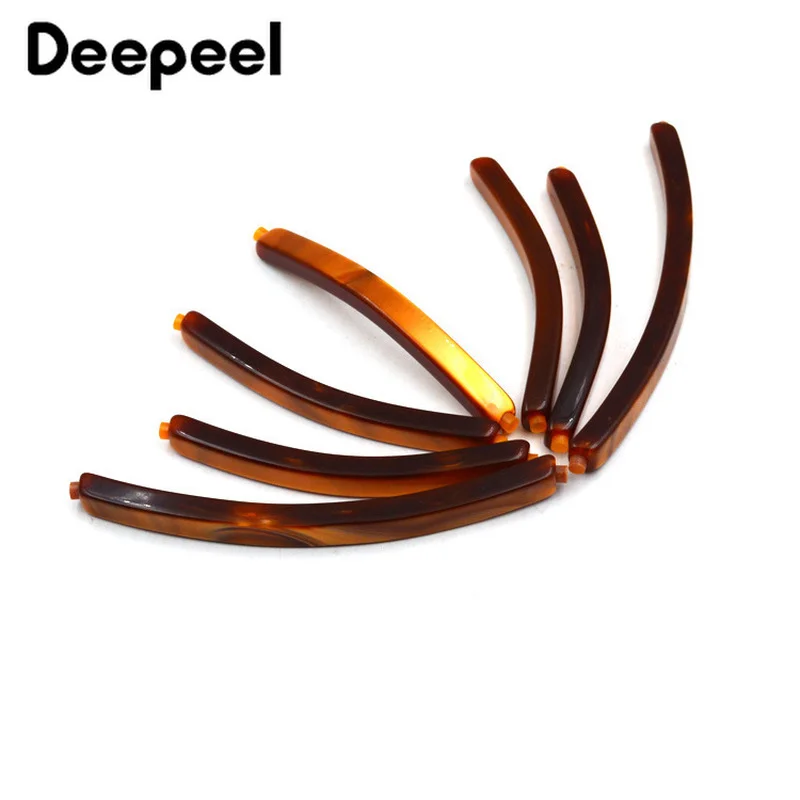 

10Pcs Deepeel 12.5/16.5cm U-shaped Acrylic Hardware Bag Handles Sewing Brackets Side Clip Buckles DIY Purse Frame Accessories