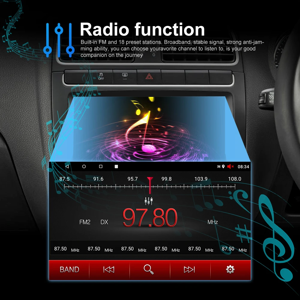Hikitiy автомобильный мультимедийный плеер Android GPS навигация FM стерео приемник Mirrorlink