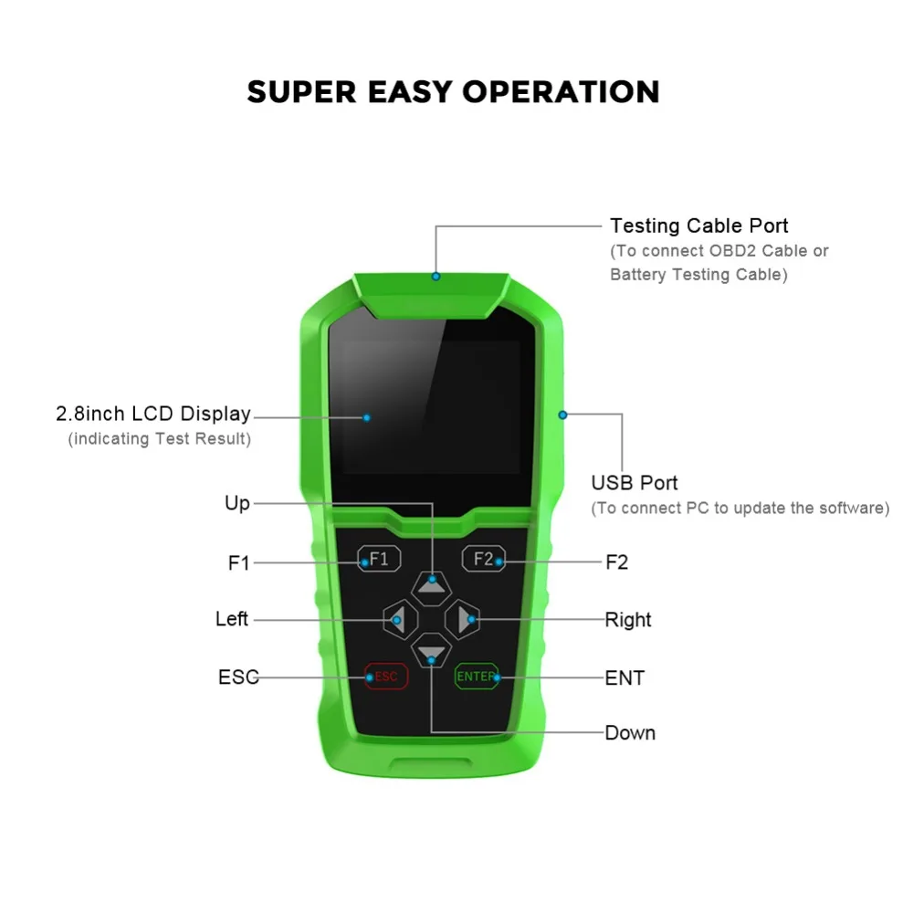 Для OBDSTAR BMT-08 12 В/24 В 100-2000 CCA 220AH автомобильный тестер нагрузки батареи OBD2