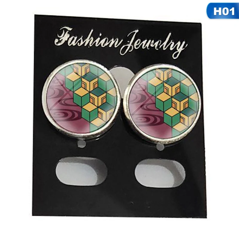 Серьги-клипсы Kamado Tanjirou для женщин и мужчин аниме клипсы косплея рассекающий