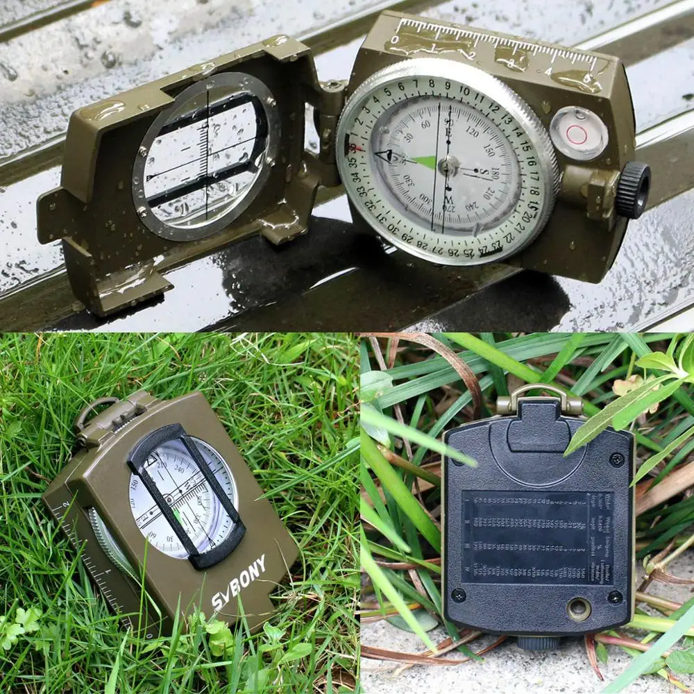 Карманный геологический компас SVBONY F9136 металлический Компас для выживания в