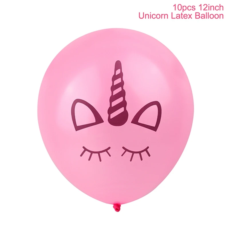 10pc Unicorn Huiran «Мой маленький пони»; подарки на день рождения; вечерние принадлежности с единорогом; декор для вечеринки в честь Дня рождения; декор для мальчиков и девочек; единороги - Цвет: 10pc Unicorn