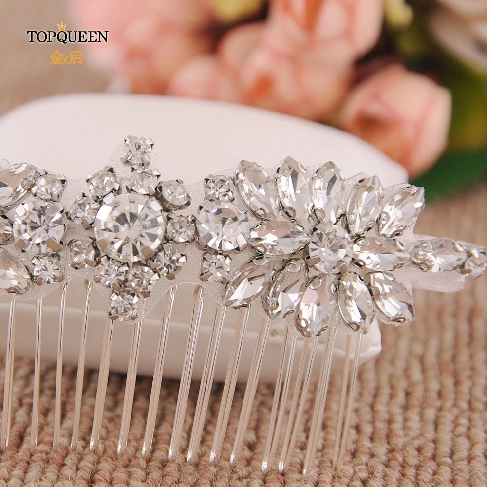 TOPQUEEN H49 туфли ручной работы серебристого цвета Свадебный гребень для волос с