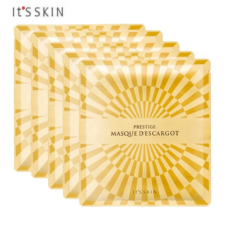 

IT'S Skin Prestige Masque Descargot Mask 25ml*5ea Snail Essence Facial Mask Skin Care Facial Mask Whitening Hydrating Moisturize