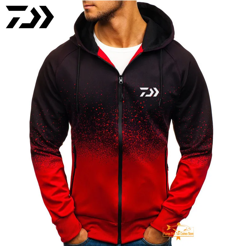 

DAIWA Fishing Clothes Men's Spring and Autumn Thin Hooded Outdoor Fishing Jacket Large Size Sports Windproof Riding Jacket