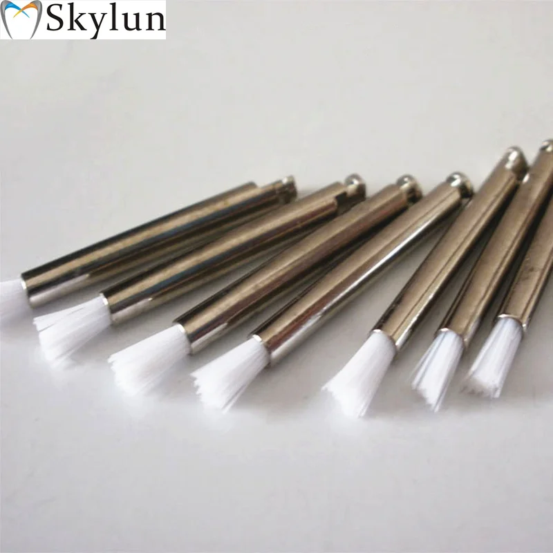 

100PCS Dental polishing Proph Brush Latch style stick shape flat Prophylaxis nylon brush polishing nylon brush Dentist PB300