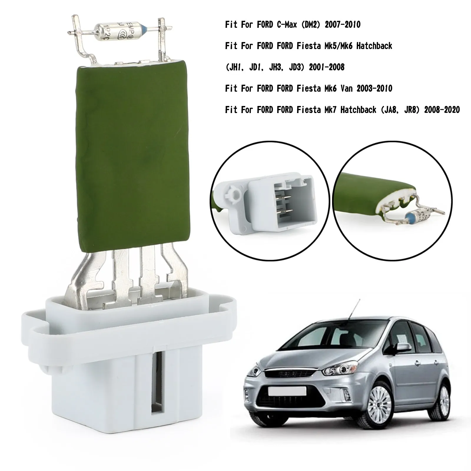 

Нагреватель Areyourshop, вентиляторный резистор для Ford Fiesta MK6 MK7 2001 + 1325972, автомобильные автозапчасти