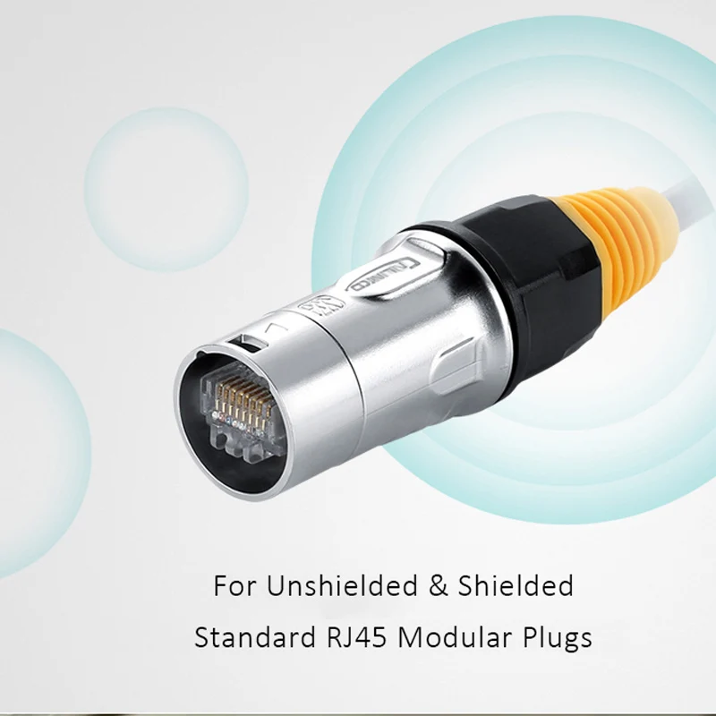 Сетевые водонепроницаемые соединители IP67 RJ45/Ethernet RJ45 водонепроницаемый штекер +