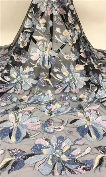 Свадебные блестящие кружевные разноцветные африканские ткани высокого качества