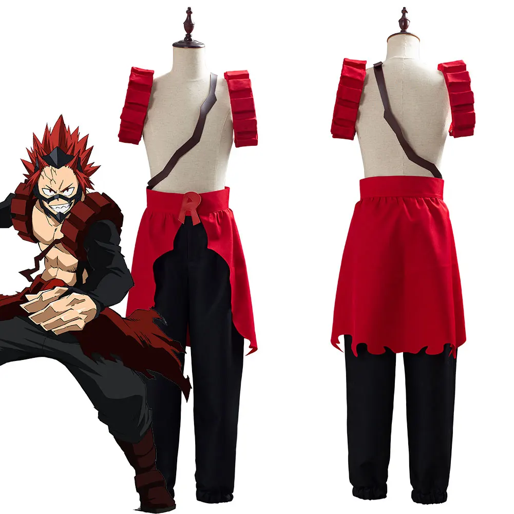 

Boku no My Hero Academia Cosplay Kirishima Eijiro Cosplay Costume Adult Top Shorts Suit for Halloween Carnival