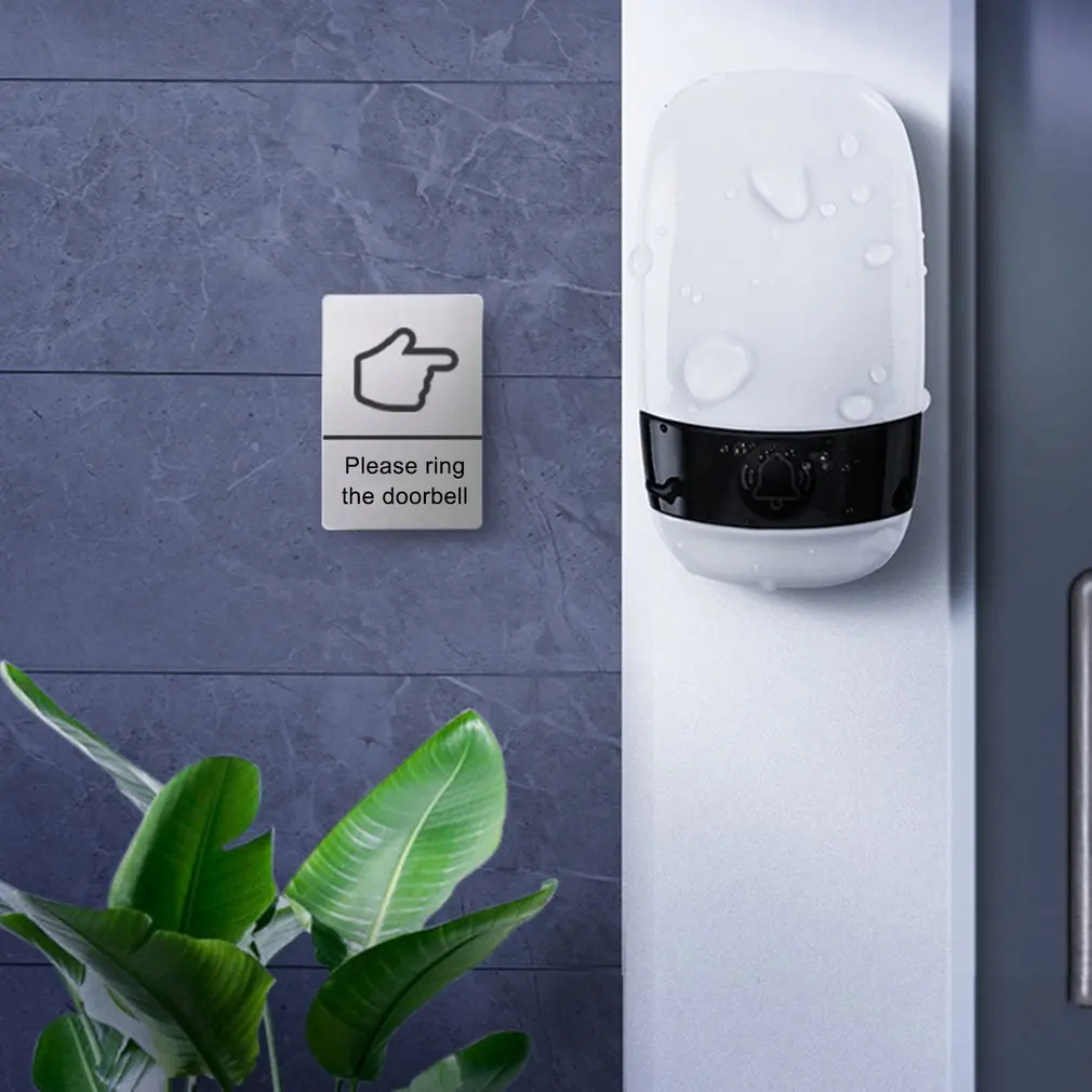 

Smart LED Wireless Chime Door Bell Wireless 38Tunes Chime Music Door Bell Transmitter + Receiver Remote Control AC Rainproof US