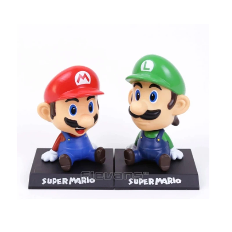 

Super Mario Brothers Mario Luigi Bobble Head Doll PVC Figure Toy