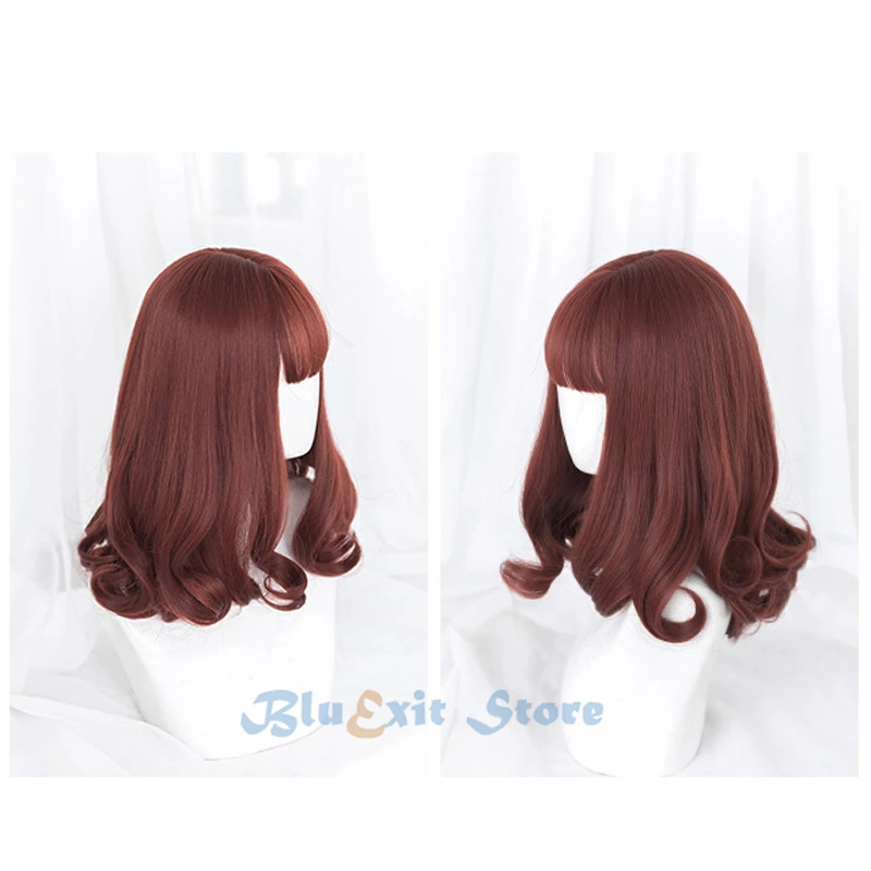 Женский парик в стиле &quotЛолита&quot Харадзюку красно коричневый с короткими