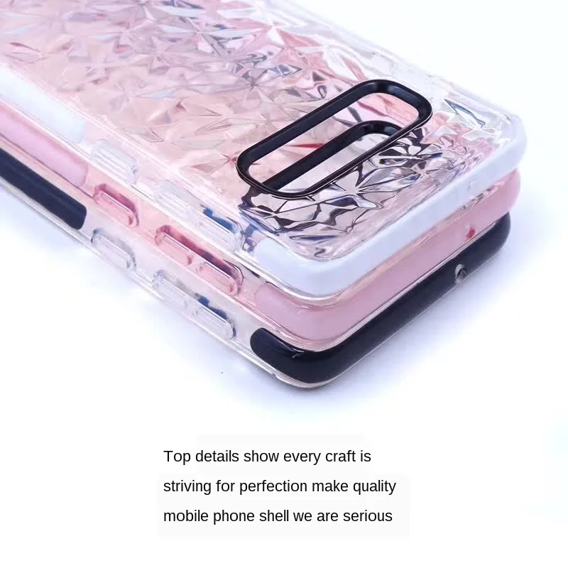 Модные текстурные чехлы с алмазным рисунком для Samsung S10 S10e Plus A51 A71 Note10 Pro