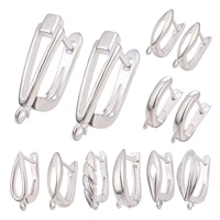 juya diy basic schwenzy material silver color fasteners earwire earring hooks accessories for fashion earrings making supplies