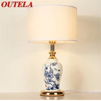 outela table lamps modern led luxury design creative ceramic desk lights for home bedroom